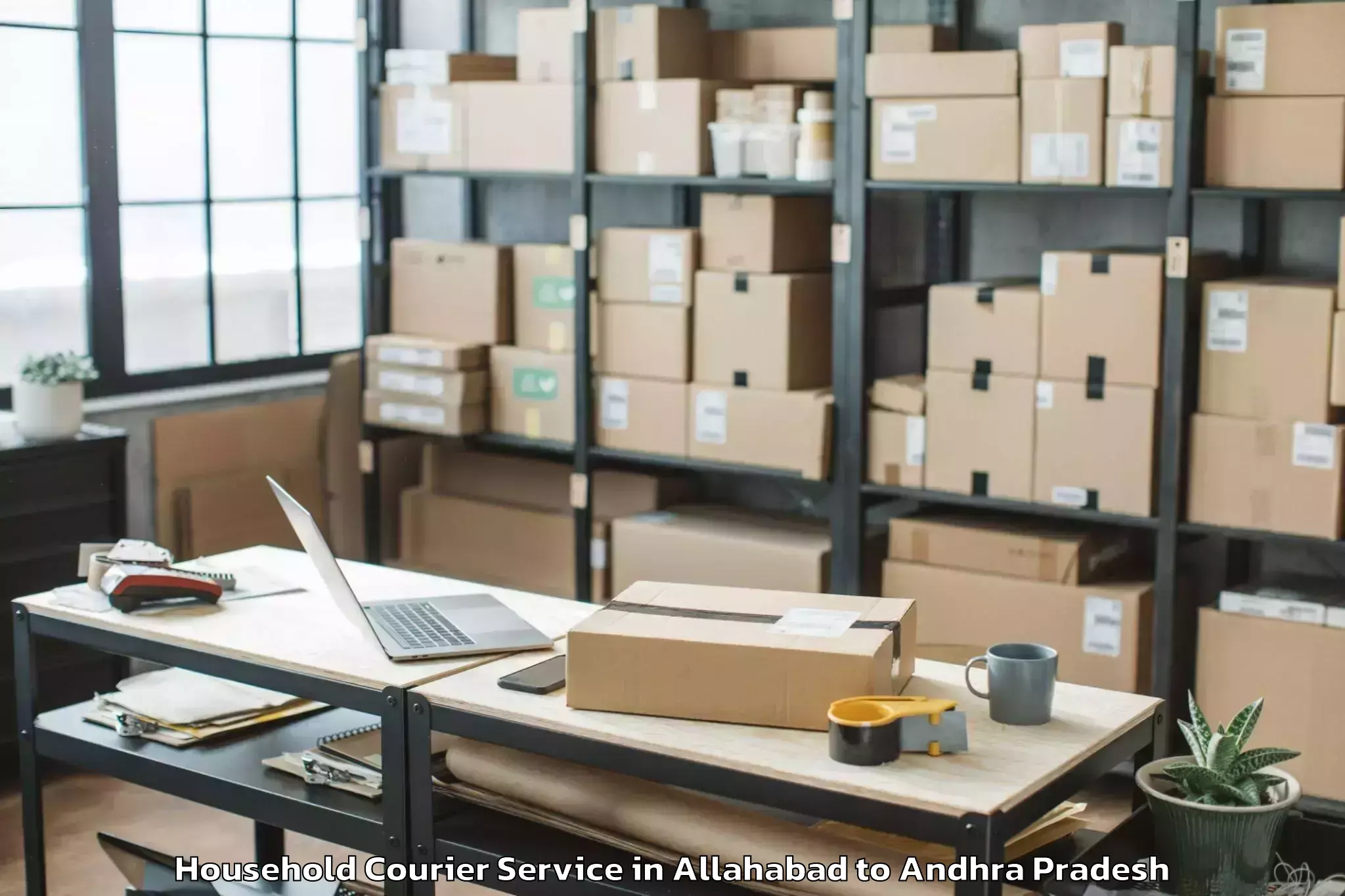 Reliable Allahabad to Tuni Household Courier